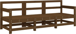 vidaXL - 3-delige - Loungeset - massief - grenenhout - honingbruin