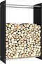 vidaXL - Haardhoutrek - 80x35x120 - cm - glas - zwart