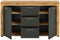 Furnilux Jam - Dressoir - Praktische indeling - Grijs Wotan Eiken - 35x125x80cm