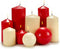 Kaars Rood Was (7 x 10 x 7 cm) (4 Stuks)