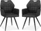 MX Sofa Eetkamerstoel Puck - Antraciet (set van 2 stoelen)