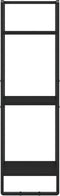 vidaXL - 6-delige - Wandschappenset - met - stangen - bewerkt - hout - zwart