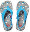 Reef Little Ahi - Slippers - Gewatteerde banden - Lichtblauw - Grijs - Wit - Rood