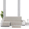 Hoes voor chaise longue met korte armleuning links Eysa LEVANTE Beige Linnen 100 x 110 x 290 cm