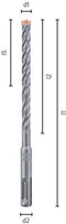 Alpen-Maykestag 0080501000100 - Hamerboor 10 mm - SDS-Plus met 4 hardmetalen snijvlakken