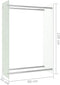 vidaXL - Haardhoutrek - 80x35x120 - cm - glas - zwart