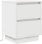 vidaXL - Nachtkastjes - met - led-verlichting - 2 - st - 38x34x50 - cm - wit
