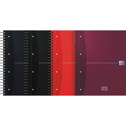 Oxford Essentials Europeanbook A4+ geruit 5mm 4 gaats 120 vel 90g harde kartonnen kaft assorti