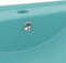 vidaXL - Wastafel - met - kraangat - 60x46 - cm - keramiek - mat - lichtgroen