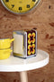 CABANAZ - tissuedispenser, Ramona, retro, metaal / chroom, TISSUE DISPENSER, geel