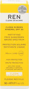 REN - Clean Screen Mineral Mattifying Sunscreen SPF30 - Zonnebrand - 50 ml