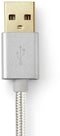 Nedis CCTB60600AL20 - USB A naar USB type-C Kabel - 200 cm - Aluminium