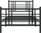 vidaXL - Bedframe - met - hoofd- - en - voeteneinde - metaal - zwart - 100x200 - cm