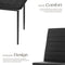 tectake® Set van 6 eetkamerstoelen - Kunstleren stoelen met hoge rugleuning - Minimalistisch design - Zwart (set van 6)