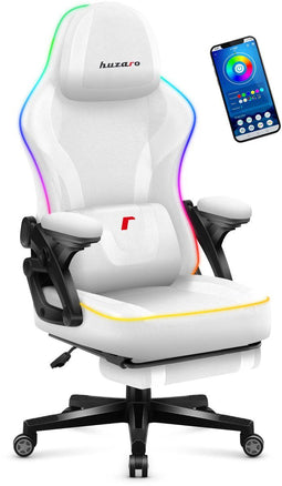 Huzaro Force 4.6 - Gamingstoel - RGB LED-verlichting - Wit