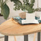 vidaXL - Tafelblad - 100x50x2 - cm - ovaal - massief - eikenhout