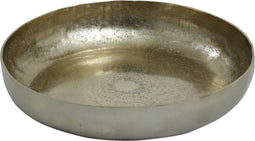 Decoratief dienblad - Blisse Gold aluminium hammered bowl round - diameter 22 cm