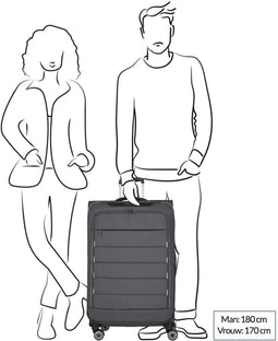 Travelite Skaii - 4 Wheel Trolley L - Uitbreidbaar 98L - Blauw