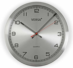 Muurklok Versa Aluminium (4,1 x 30 x 30 cm)