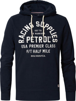 Petrol Industries - Heren Hoodie - Geborduurd logo - Blauw - Maat XXXL
