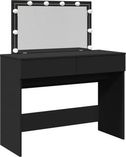vidaXL - Kaptafel - met - LED-verlichting - 100x40x120 - cm - zwart
