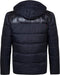 Petrol Industries - Heren Gewatteerd Jack - Afritsbare capuchon - Blauw - Maat XXL