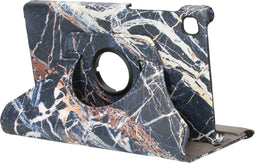 imoshion Tablet Hoes - Geschikt voor Samsung Galaxy Tab A7 Lite - 360° Draaibare Design Bookcase - Black Marble