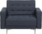 ABERDEEN - Chesterfield fauteuil - Donkergrijs - Polyester