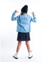 B. Nosy B.Yourself - Meisjes Jas - Denim met gekleurde tekst - Maat 116
