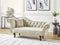 LATTES II - Chaise longue - Lichtbeige - Linkerzijde - Fluweel