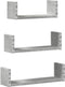 vidaXL - Wandschappen - 3 - st - bewerkt - hout - betongrijs