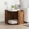 vidaXL - Kattenbakkast - 53x53x51 - cm - bewerkt - hout - oud - houtkleurig