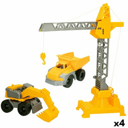 Bouwvoertuigen Colorbaby 31 x 41 x 9,5 cm (4 Stuks) 3 Onderdelen