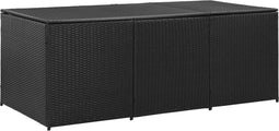 vidaXL - Tuinbox - 180x90x70 - cm - poly - rattan - zwart