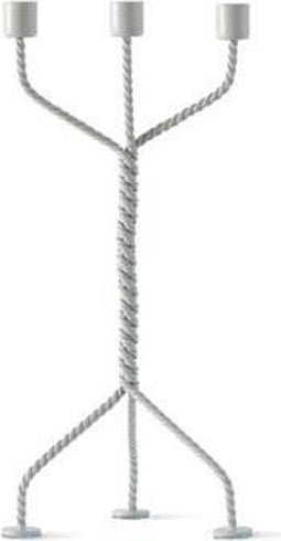 Gedraaide Kandelaar Lichtgrijs / Twisted Candleholder Lightgrey | Ward Wjnant voor Werkwaardig.