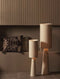 WOOOD Loft Vloerlamp - Metaal/Bouclé - 130xØ30 cm - Naturel