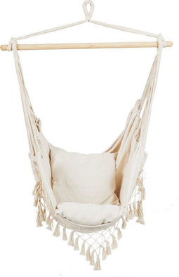 909 Outdoor - Hangstoel - Ecru met Kwastjes - Vintage