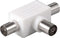 Goobay CA 1007 P - Coaxkabel - 2x Coax - Wit