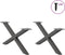 vidaXL - Salontafelpoten - 2 - st - X-vormig - 70x(30-31) - cm - staal - antraciet