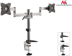 Maclean MC-714 - Bureau Monitor Steun - 2x 13-27" - Verstelbaar en 360° Rotatie