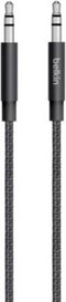 Belkin AV10164BT04-BLK - 3.5mm Kabel - Premium Gevlochten 120cm - Zwart