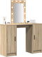 vidaXL - Kaptafel - met - LED-verlichting - in - Sonoma - Eiken, - 102x33x135 - cm