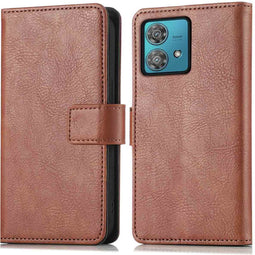 iMoshion Hoesje Geschikt voor Motorola Edge 40 Neo Hoesje Met Pasjeshouder - iMoshion Luxe Bookcase - Bruin