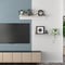 vidaXL - Wandschappen - 2 - st - 80x11,5x18 - cm - bewerkt - hout - wit