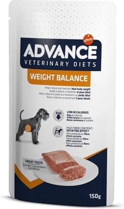 8x150 gr Advance veterinary diet dog weight balance hondenvoer