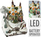 B/O - Kersttafereel kerk - Fiber optic rivier met ledverlichting en muziek - Multicolour