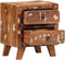 vidaXL - Nachtkastje - 2 - st - 40x32x46 - cm - massief - gerecycled - hout