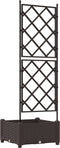 vidaXL - Tuinbak - met - Trellis - Bruin - 40x40x125,5 - cm