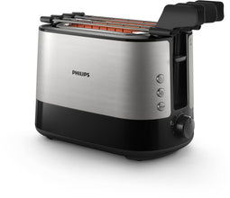 Philips Viva Collection HD2639/90 - Broodrooster - 10% bredere sleuf - Zwart/RVS