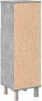 vidaXL - Badkamerkast - 30x30x95 - cm - spaanplaat - betongrijs
